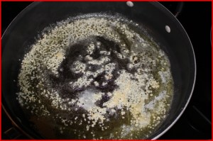butter, oil, minced garlic