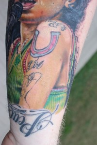 Amy Winehouse Tattoo, arm detail