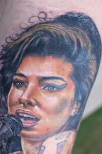 Amy Winehouse Tattoo, Face Detail