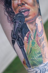 Amy Winehouse Tattoo, Mid Detail