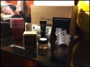 Contents of October's Birchbox Man
