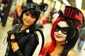 Catwoman and Harley Quinn cosplay