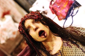 The fine folks at the asylum let this little lady out for some free air.