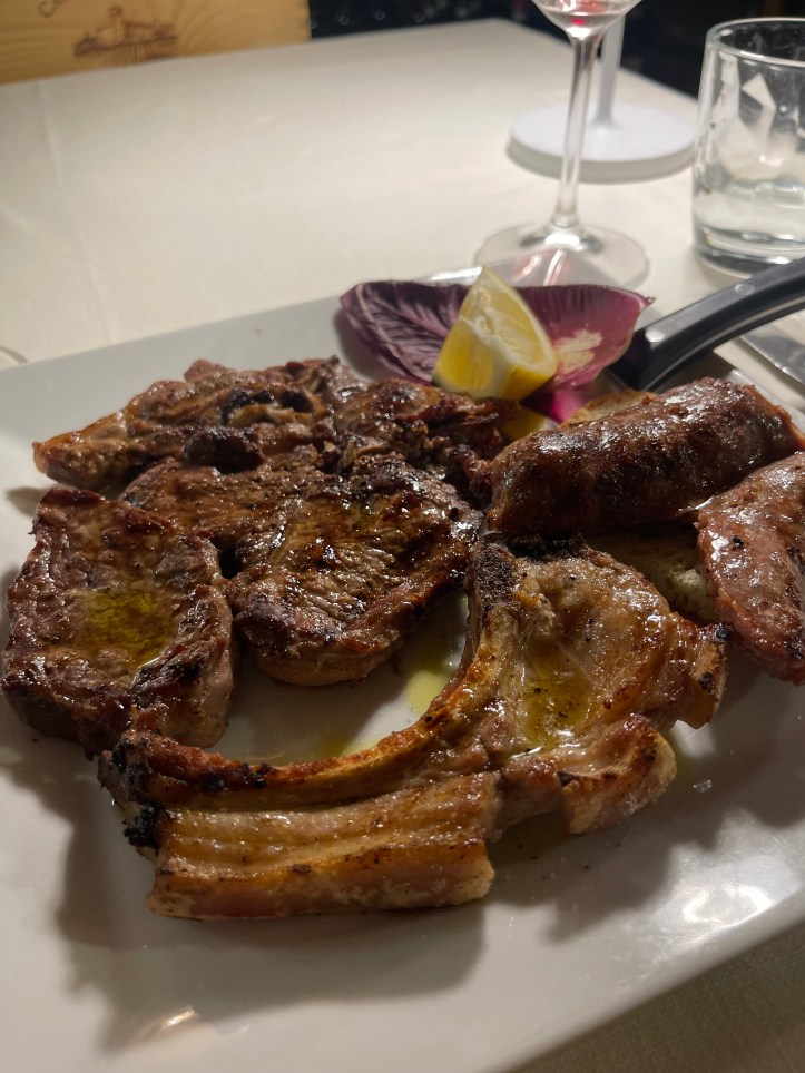 Mega-Meat Platter at Ristorante Grotte del Funaro; Orvieto, Italy