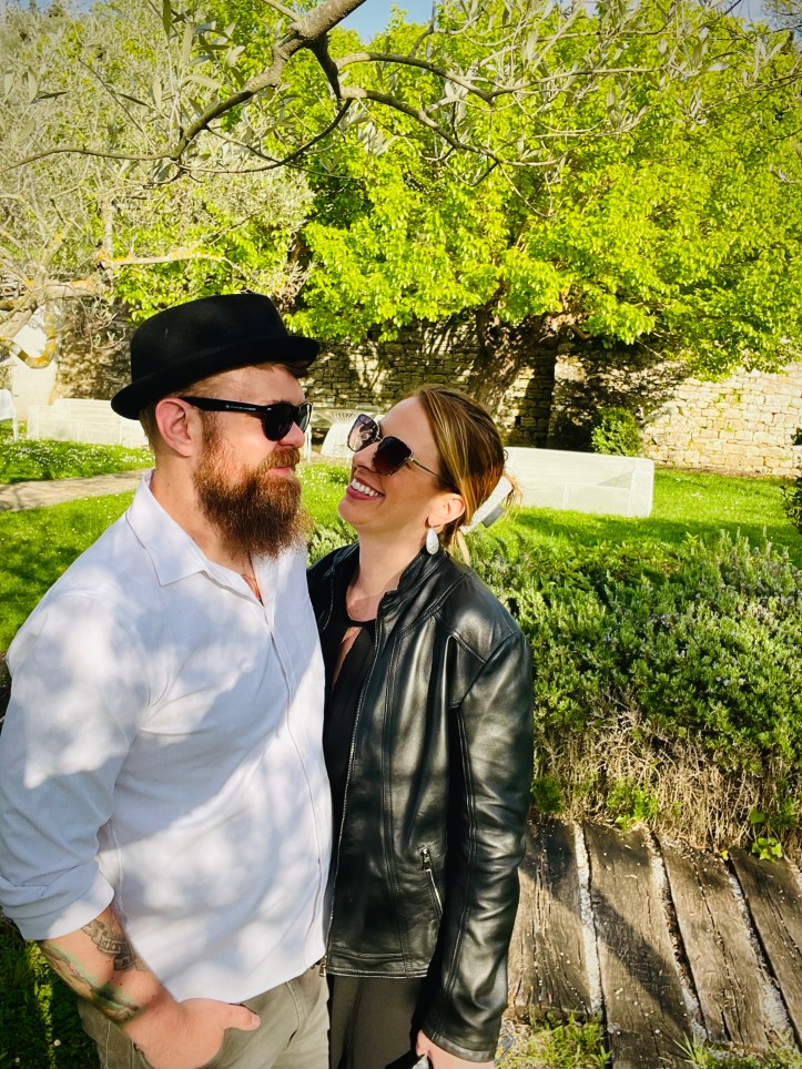 Enjoying the garden in Assisi