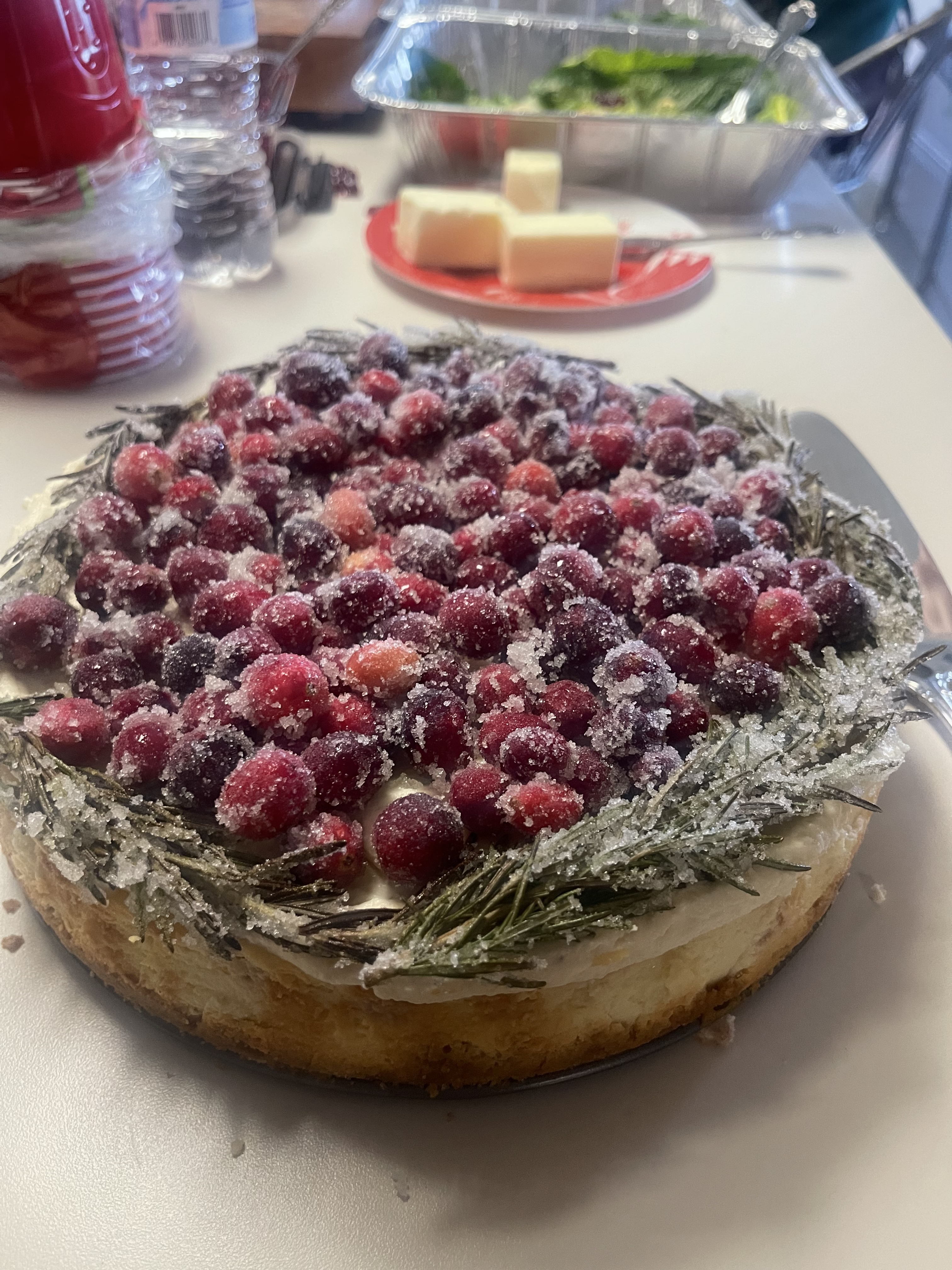 Cranberry Swirl Cheesecake