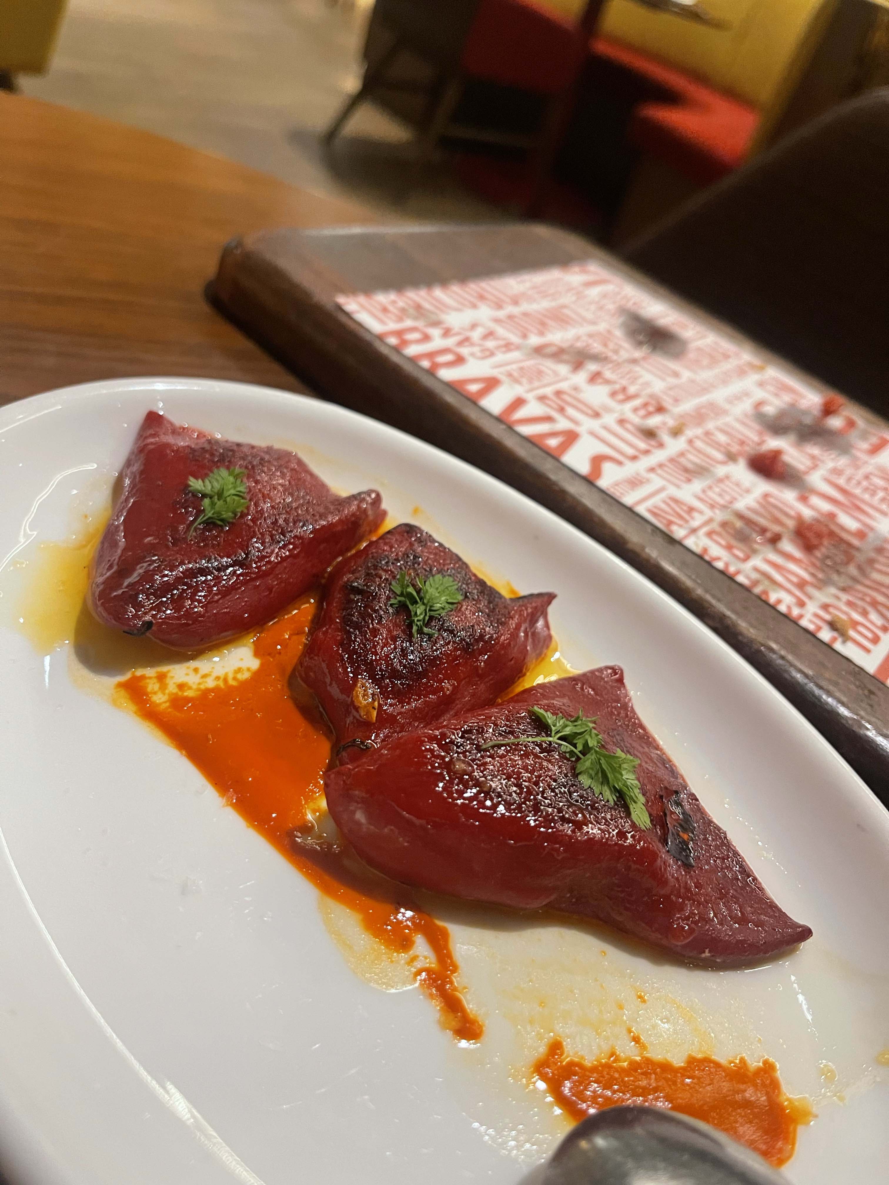 Pimientos del Piquillo Rellenos de Setas y Queso de Cabra at Jaleo in Disney Springs