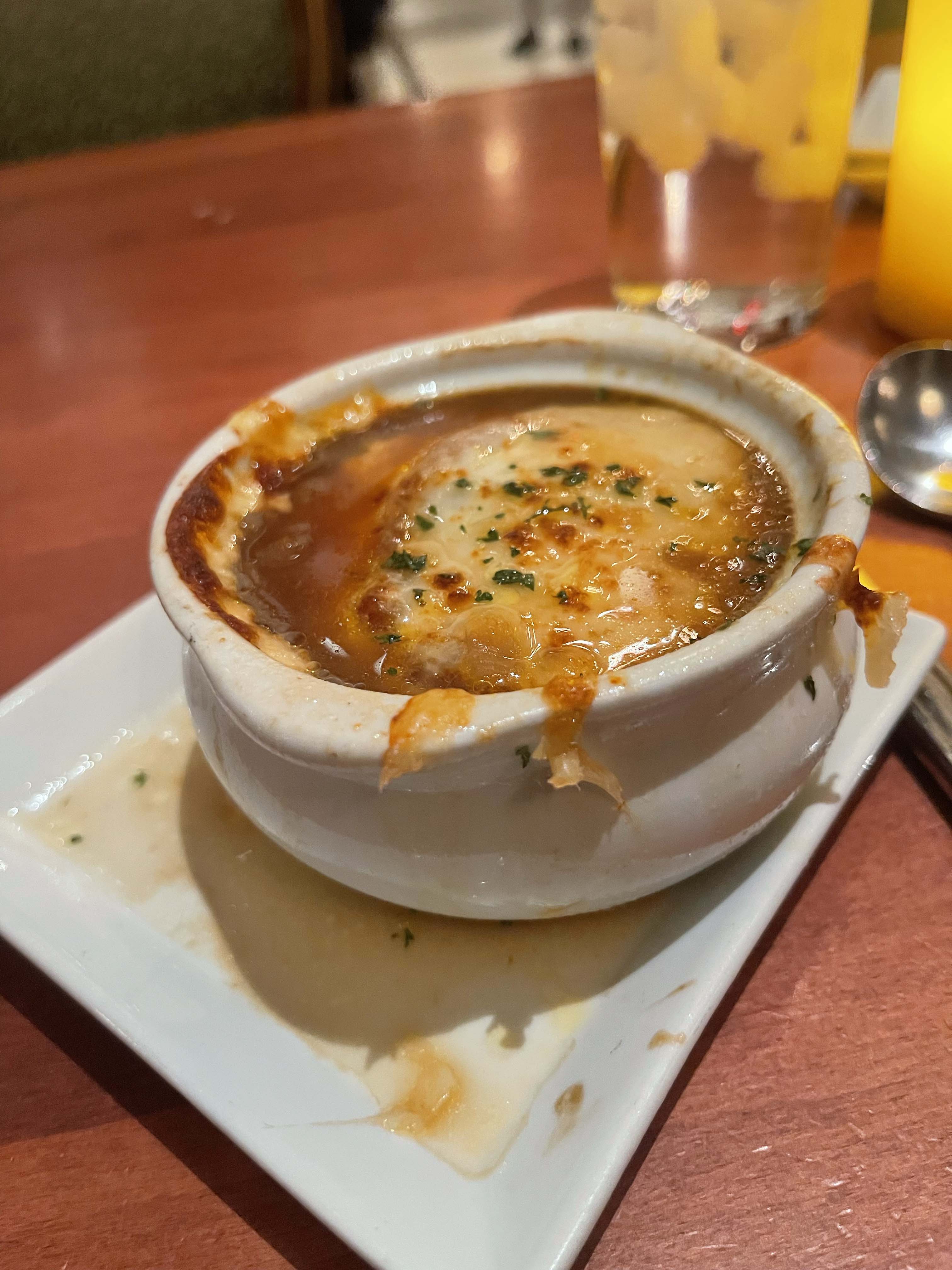 French Onion Soup au Gratin at Be Our Guest Restaurant in Disney's Magic Kingdom