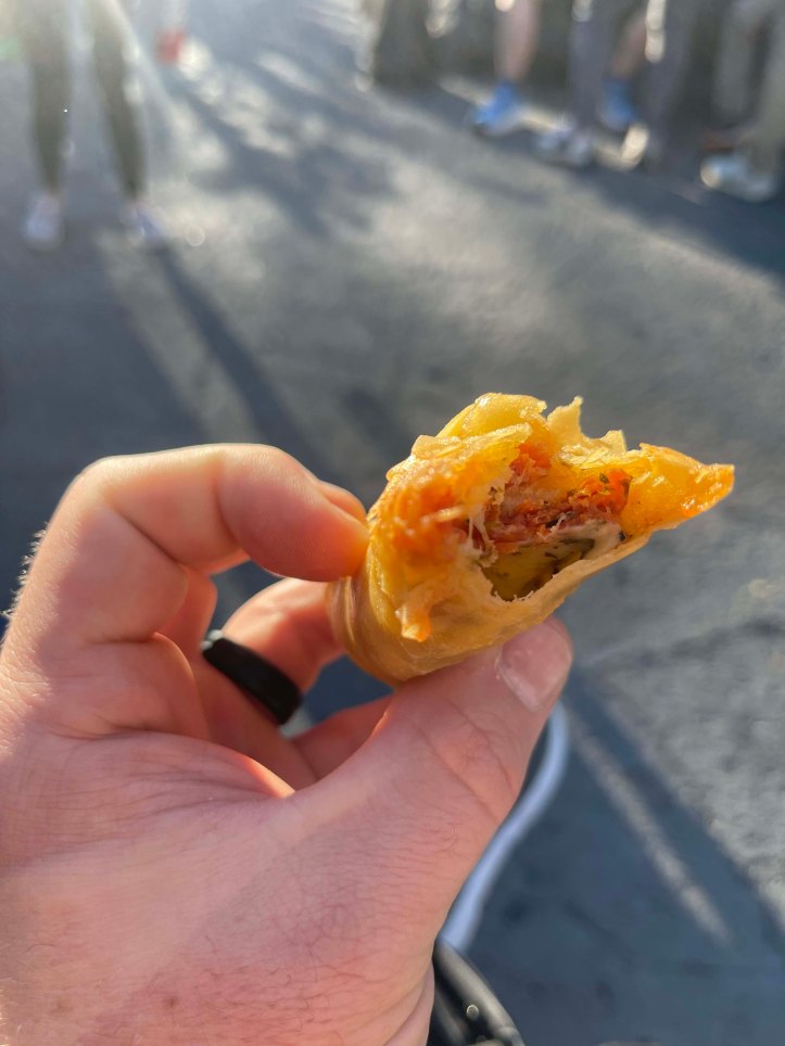 Pizza Spring Roll at MK Egg Roll Cart in Disney's Magic Kingdom
