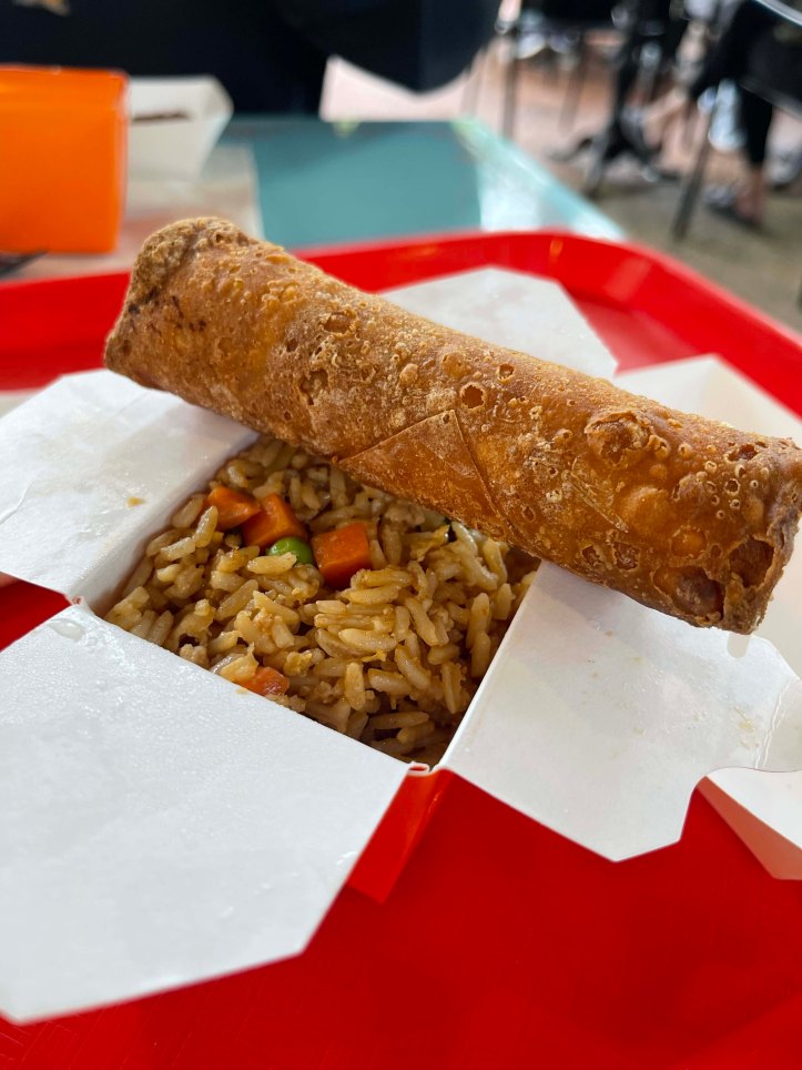 Fried Rice and Egg Roll Snacks from the Yak and Yeti Café in Disney's Animal Kingdom