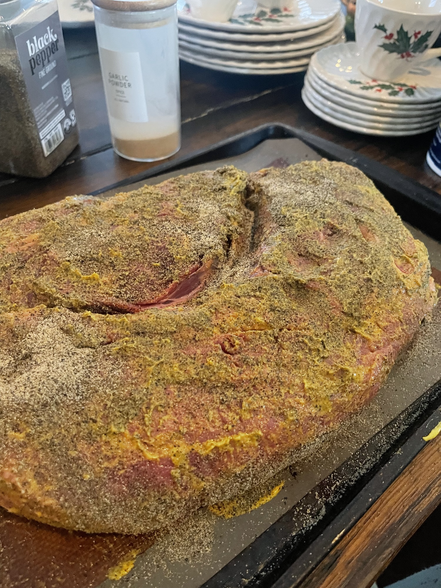 Chuck Roast with Mustard-and-spice Rub