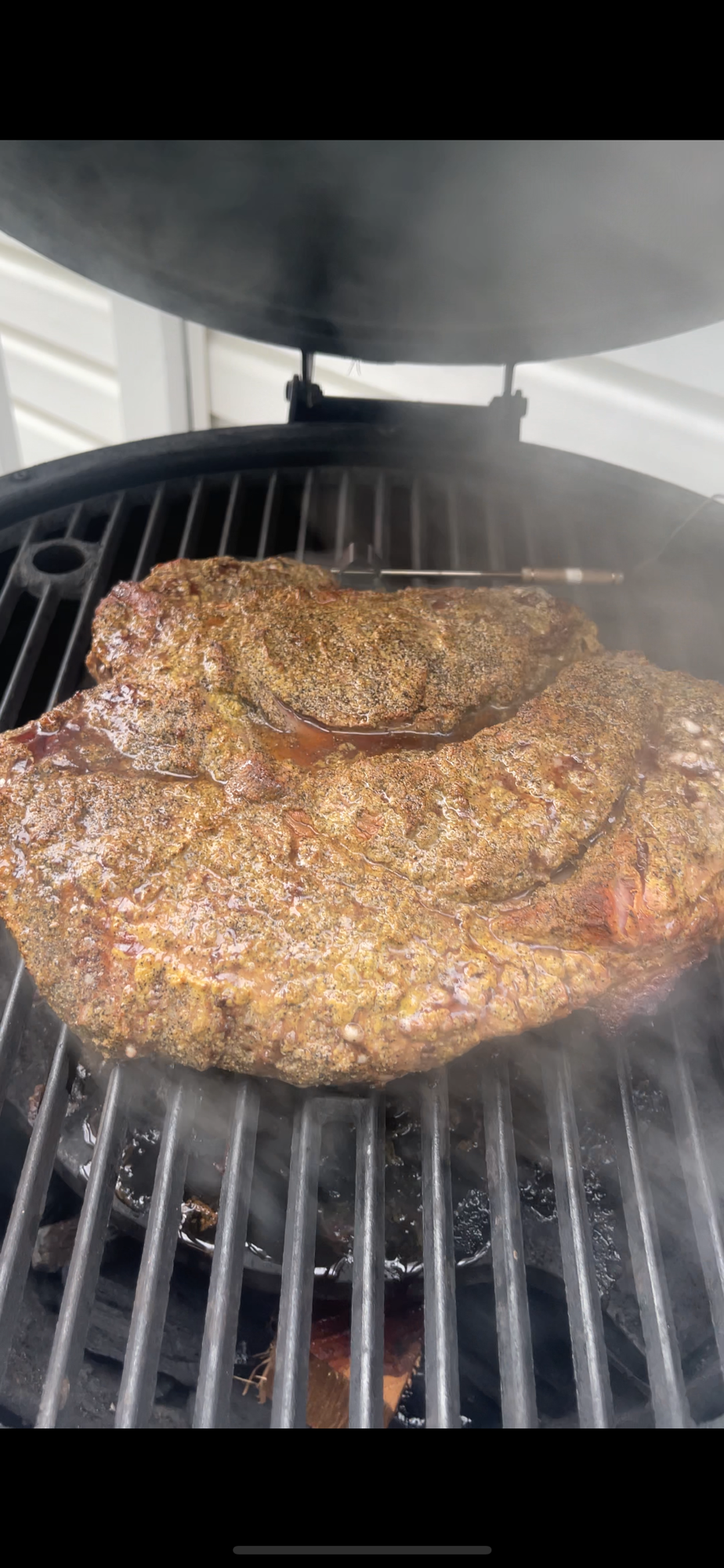 About two hours into the smoke.